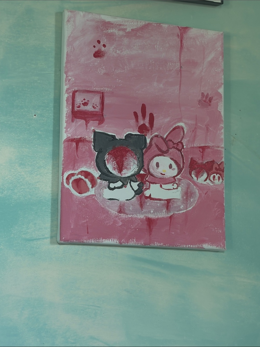 CUTE CORE my melody and kuromi painting